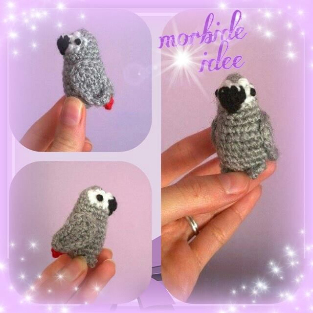 Amigurumi di pappagallo cenerino
