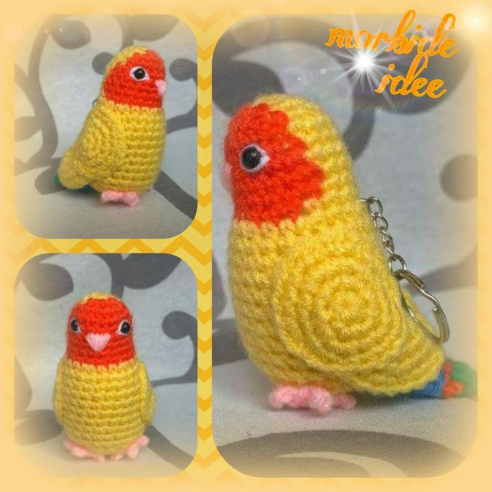 Amigurumi di pappagallo inseparabile