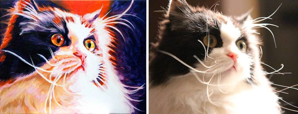 Ritratto artistico gatto Gilla Dimer